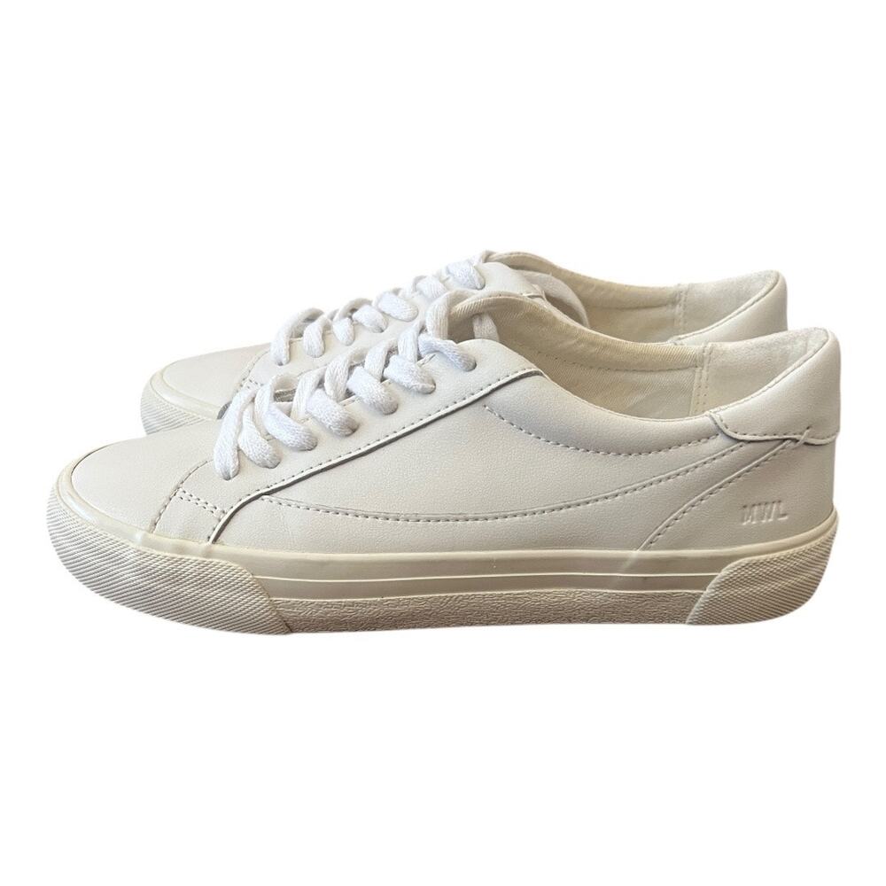 Madewell Sidewalk Low Top Leather Sneakers Pale Parchment Size 7.5 - Picture 3 of 8